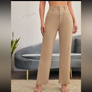 SHEIN Khaki Straight Leg Pants